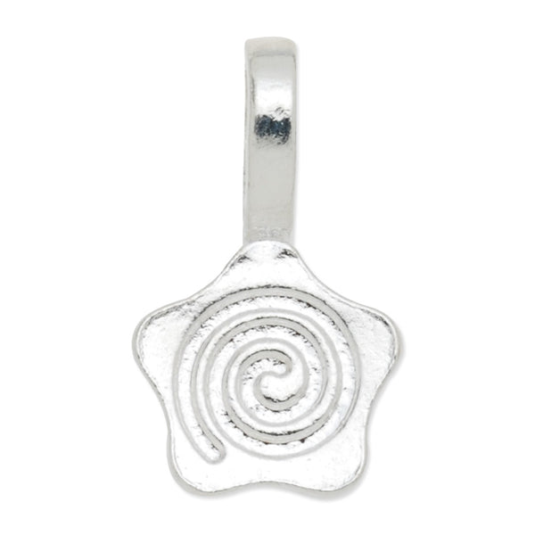 10x18mm Vintage star Bails,Match Glue On Pendant Bails for Jewelry,Zinc Alloy Filled,Silver plated,50pcs/lot