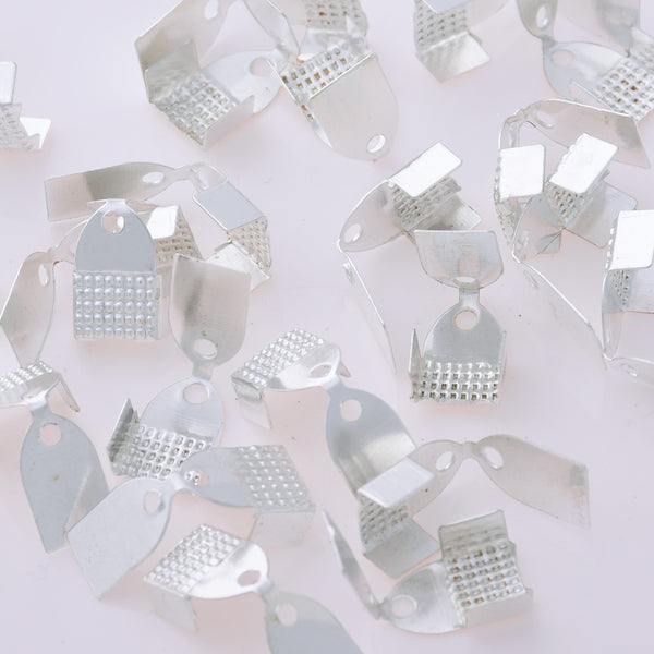 360 Silver 4mm*9mm Iron Cord Crimp end of Cord Crimps End Caps cord Bracelet Jewelry DIY Accessories