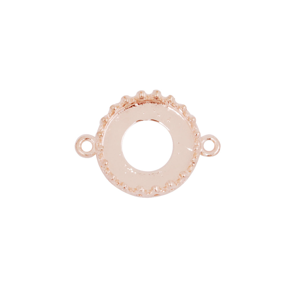 10mm (In size) Rose Gold Bezel Setting,Claw Clasp Bezel,12.5*17mm Round Claw Setting Bezel Link,Hollow clip edge,20pcs/lot
