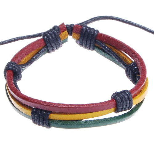 2013 Simple fashion Multi-colored leather string bracelet,Multi-layer leather hemp rope woven bracelet,sold 10pcs per pkg