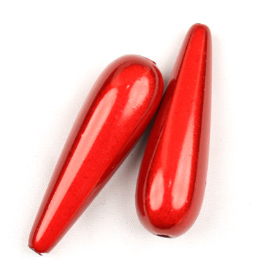 Top Quality 10*30mm Teardrop Miracle Beads,Dark Red,Sold per pkg of about 420 Pcs