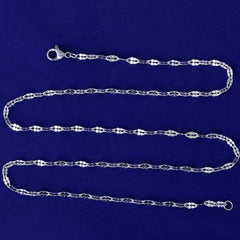 0.6*0.3mm link Stainless Steel Chain With Stainless Steel Lobster Claw Clasp Bracelet Chain 20