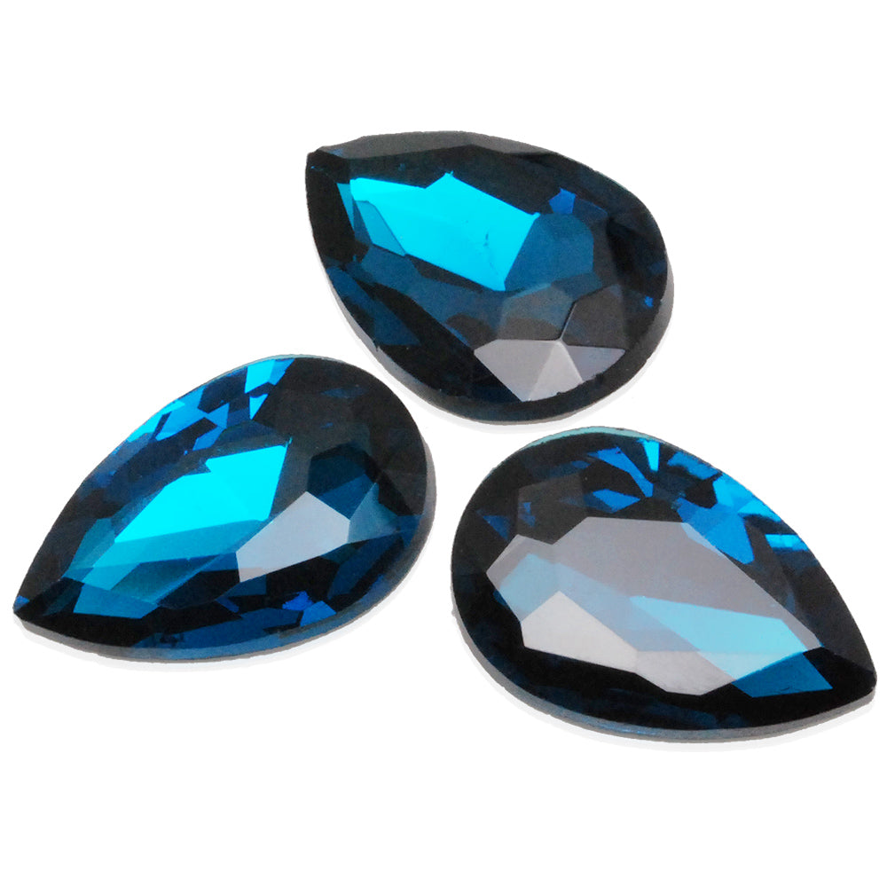 30*20mm Blue Cushion Cut Foiled Crystal Teardrop Fancy Stone,Crystal Fancy Stone,4327,Cushion Cut Stone,10pcs/lot