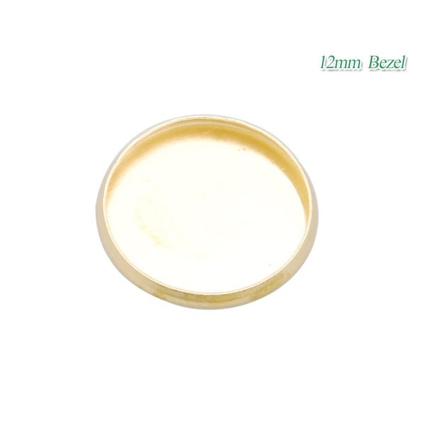 12MM Brass round cabochon setting,raw brass,lead and nickle free,sold 50pcs per pkg