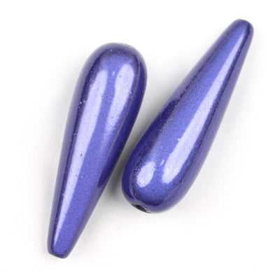 Top Quality 10*30mm Teardrop Miracle Beads,Deep Blue,Sold per pkg of about 420 Pcs