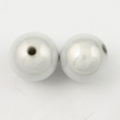 Top Quality 16mm Round Miracle Beads,White,Sold per pkg of about 250 Pcs