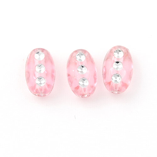 6*9.5 MM Plastic Beads with diamond,Sold per pkg of 3300 PCS