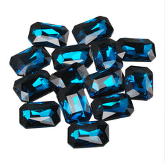 18 * 25mm Rectangular Cabochon Cushion Cut Fancy Crystal Stone,Blue Crystal Faceted Stone,4627,10pcs/lot