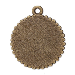 Antique Bronze hard spot pendant tray with 20mm round bezel,20pcs/lot