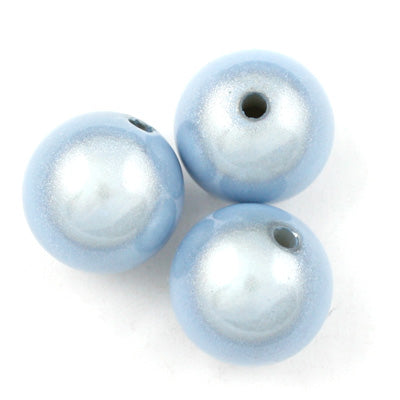 Top Quality 12mm Round Miracle Beads,Ice Blue,Sold per pkg of about 560 Pcs