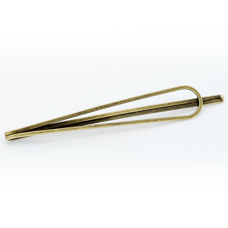 70 * 10mm Antique Bronze Geometric word folder hairpin lace base,Snap Hair Clips,Metal,20pcs/lot