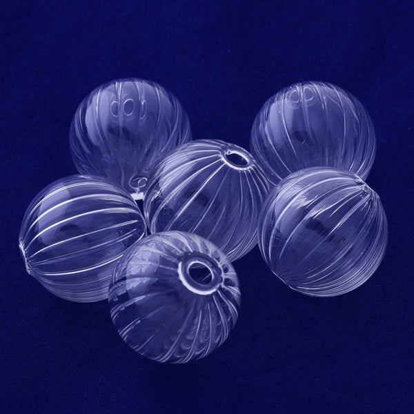 10pcs Glass Jars 4*18MM Pumpkin ball shaped White Clear glass for jewelry Necklace Pendant making Clear Glass wishing Bottles