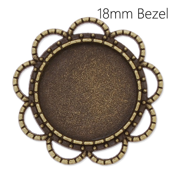18mm Round pendant tray with Hemp rope edge,zinc alloy filled,antique Bronze plated,20pcs/lot