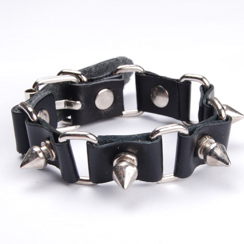 2013-2014 New Leather Bracelets For Women and men Copper Alloy Spike Bracelets Neon  Leather Cuff Bracelet,sold 10pcs per pkg