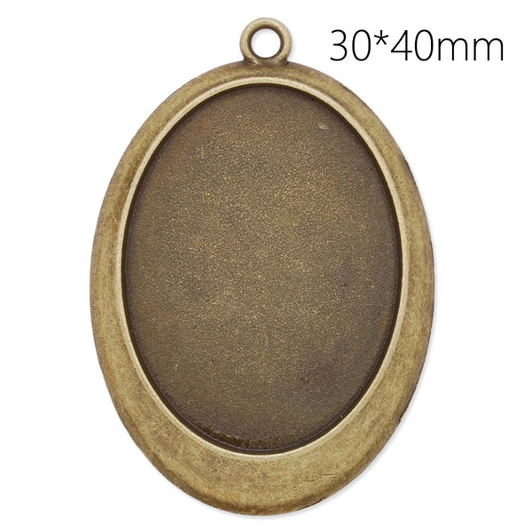 30x40mm Oval pendant tray,Zinc alloy filled,Antique Bronze plated,20pcs/lot