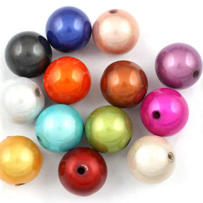 Top Quality 14mm Round Miracle Beads,Mix colors,Sold per pkg of about 350 Pcs
