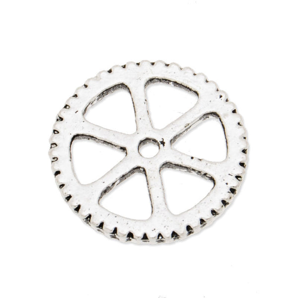 20PCS 15mm Antique Silver Metal Steampunk, Gear Charms Connector for Gear Jewelry