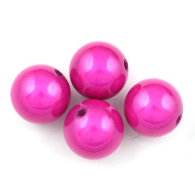 Top Quality 6mm Round Miracle Beads,Fuchsia,Sold per pkg of about 5000 Pcs