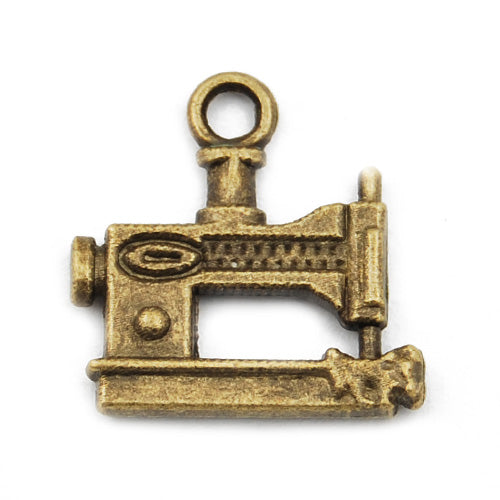 15*14mm Vintage antique bronze Zinc alloy Charms,sewing machine,sold 200 pcs per pkg