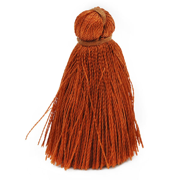 4cm Silky Tassels,Coffee Handmade Long Jewelry Tassels,Fashion Mala Necklace Tassels, 20pcs/lot
