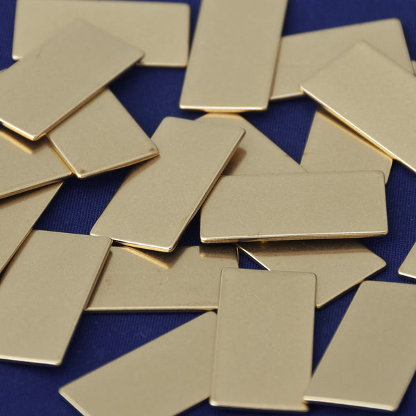 20pcs about 1/2"*1" tibetara® Brass Rectangle Stamping Blanks Fantastic Shine 18 Gauges DIY Stamping Blanks Jewelry