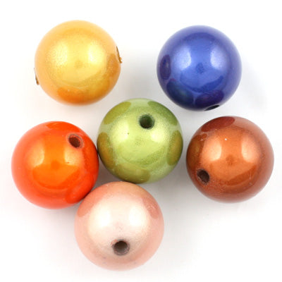 Top Quality 25mm Round Miracle Beads,Mix colors,Sold per pkg of about 60 Pcs