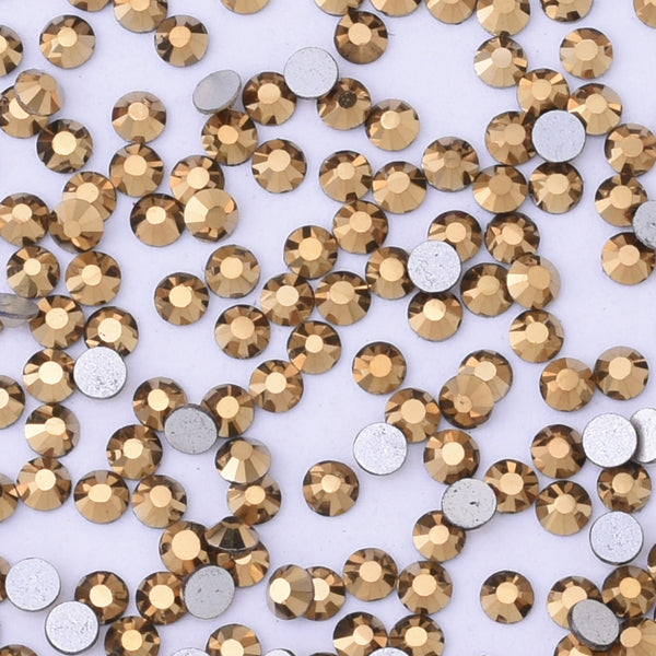 SS12 1440PCS Gold Non Hot Fix Crystal, Flat Back 3D Rhinestones DIY Phone case Nail art design deco supplies