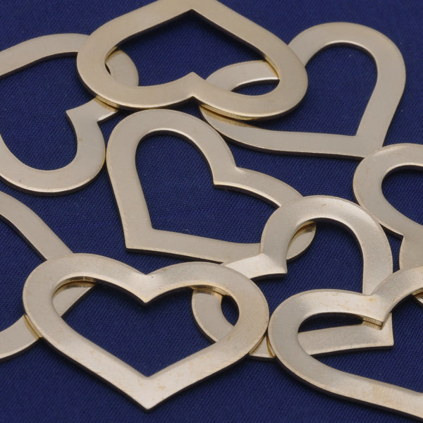 20pcs about 1 2/8"*1" tibetara® Brass Heart Stamping Blanks Fantastic Shine 18 Gauges DIY Stamping Blanks Jewelry Tags
