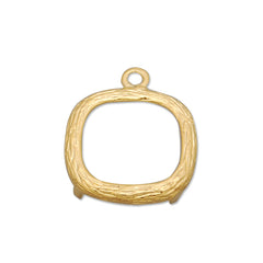 12*12MM Square Brass Gemstone Bezel,Raw Brass,charms links,sold 20pcs per lot