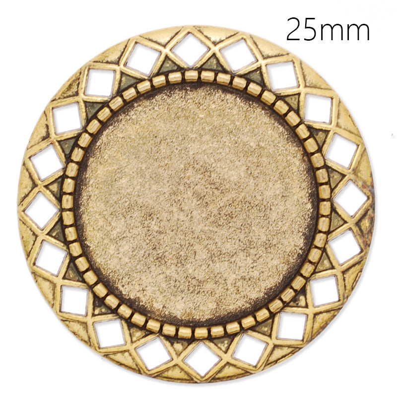 25mm anqitue gold plated brooch blank,brooch bezel,zinc alloy,lead and nickle free,sold by 10pcs/lot
