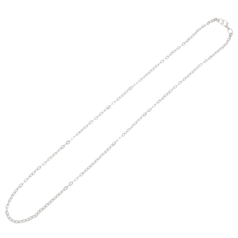 24 inch long flat necklace chain for pendant,3x5mm link size,Lobster Clasp end,Brass chain,Nickel plated,20pcs/lot