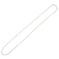 24 inch long flat necklace chain for pendant,3x5mm link size,Lobster Clasp end,Brass chain,Nickel plated,20pcs/lot