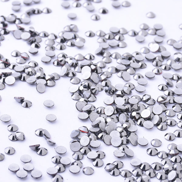 SS8 1440PCS Gray Non Hot Fix Crystal, Flat Back 3D Rhinestones DIY Phone case Nail art design deco supplies