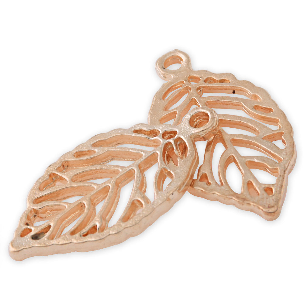 20 Gold 2.7*1.4cm Charm Alloy Leafs Metal Pendant accessories Jewelry findings Diy Handmade Pendants