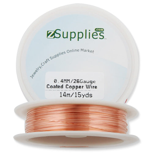 0.4MM Thick Rose Gold Coated Soft Copper Wire,about 14M/15yds per Roll,26Gauge,Sold 10 Rolls Per Lot