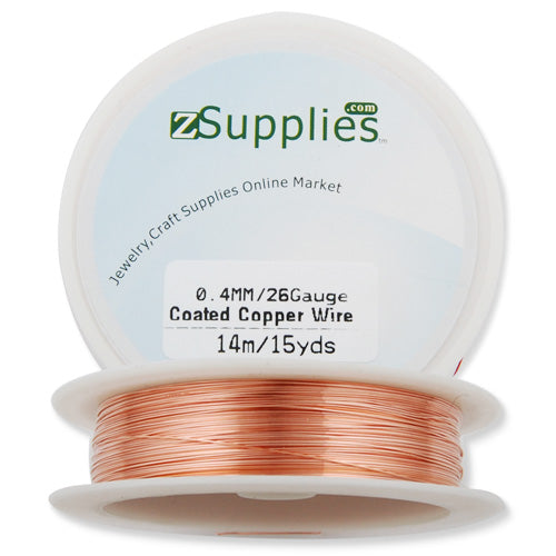 0.4MM Thick Rose Gold Coated Soft Copper Wire,about 14M/15yds per Roll,26Gauge,Sold 10 Rolls Per Lot