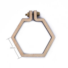 20mm hexagon Mini Embroidery Hoop Lasercut Frame Cross Stitch Frame Tiny Embroidery Pendant Tiny Hoop diy Embroidery Pendant 1pcs