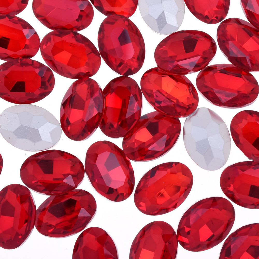 13x18mm Oval Pointed Back Rhinestones Glass Jewels point crystal Nail Art Craft Supply red 50pcs 10183956
