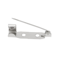 25mm simple Brooch Back Safe Pin With Two Holes,nickel color,5mm width,20 picecs/lot