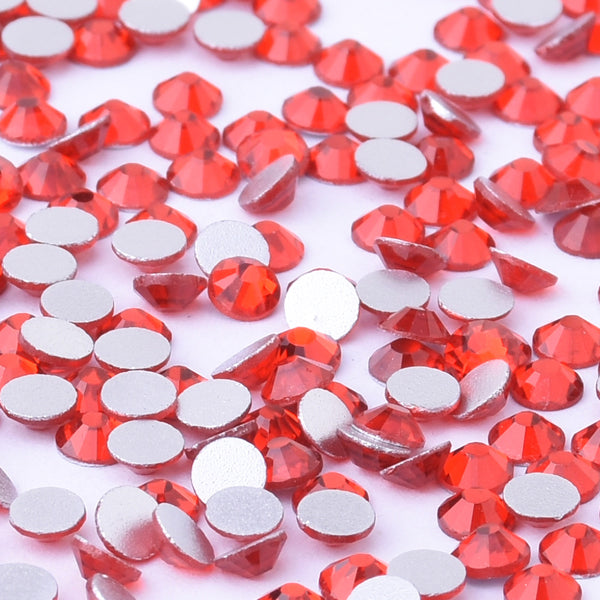 SS10 1440PCS Light Red  Non Hot Fix Crystal, Flat Back 3D Rhinestones DIY Phone case Nail art design deco supplies