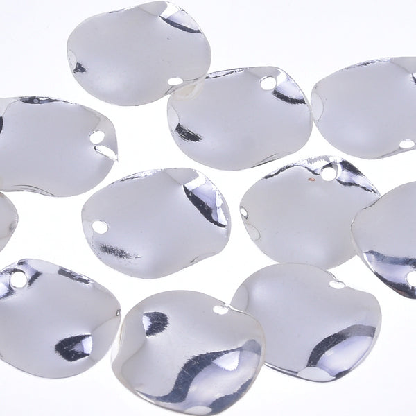 About 12mm brass Electroplate anomaly round pendant Mini Pendant Charms Jewelry Making Charm silver 20pcs