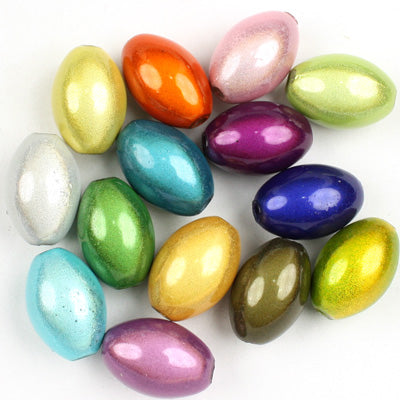 Top Quality 9.5*14mm Olive Miracle Beads,Mix colors,Sold per pkg of about 880 Pcs