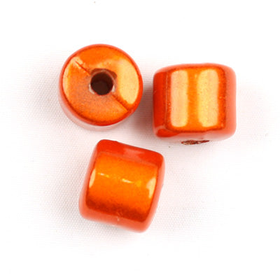 Top Quality 8*8mm Tube Miracle Beads,Orange,Sold per pkg of about 1300 Pcs