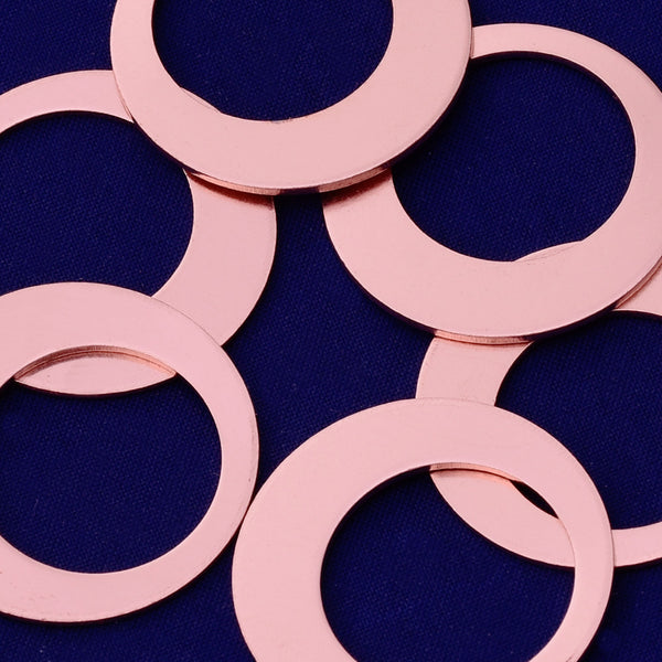 20pcs about 1 1/4" tibetara® Copper round washer Stamping supplies Metal Blank Fantastic Shine 18 Gauges