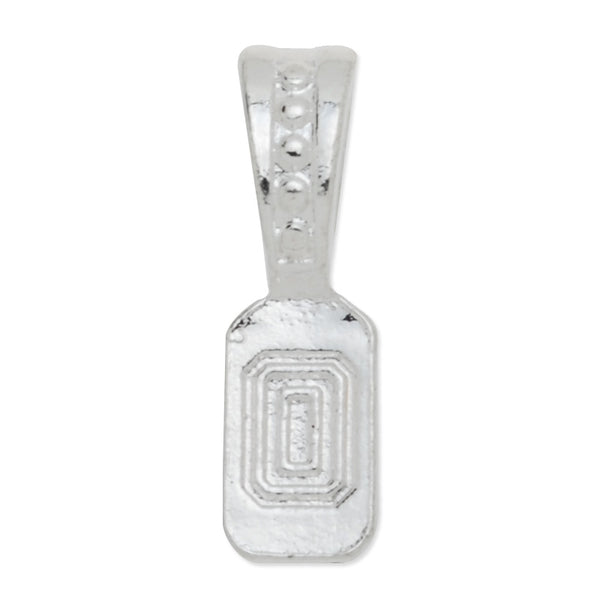 6x20mm Vintage Art Bails,Match Glue On Pendant Bails for Jewelry,Zinc Alloy Filled,Silver plated,50pcs/lot