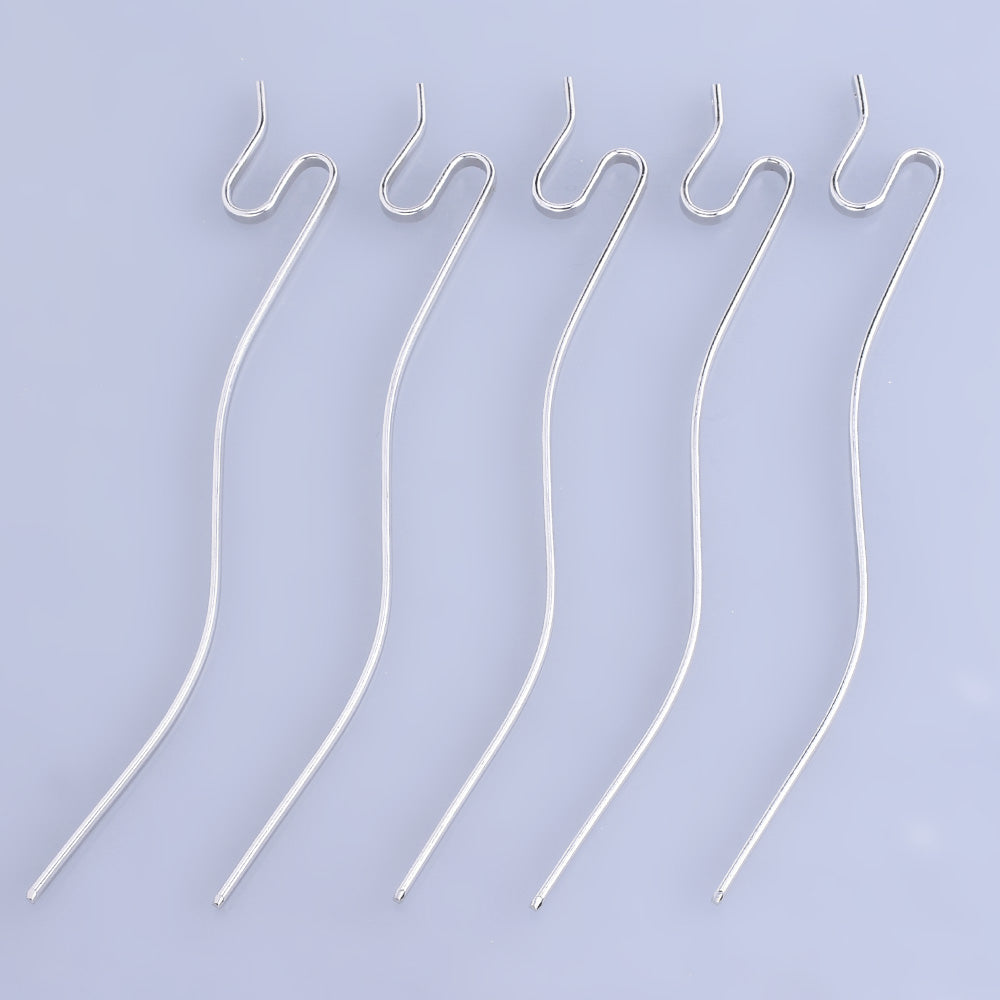 135mm Iron Snake Hair Stick Hair Pin Hair Clip Hair Stick minimalist modern Hair Accessory hair jewelry Nickel 10pcs