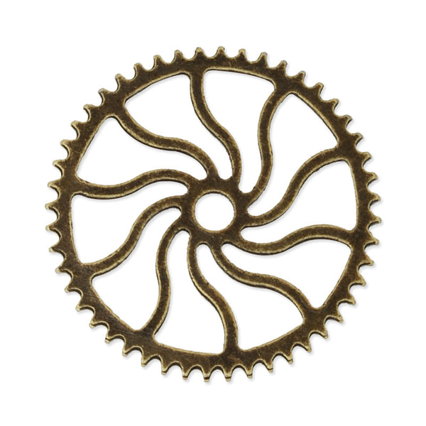 20mm Antique Bronze Metal Steampunk,Gear Charms Connector for Gear Jewelry,50 picecs/lot