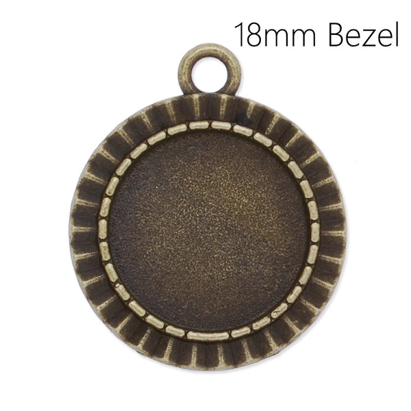 18mm Round pendant tray,zinc alloy filled,antique Bronze plated,20pcs/lot