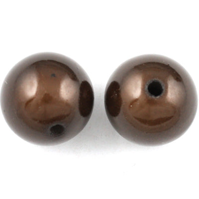 Top Quality 18mm Round Miracle Beads,Deep Coffee,Sold per pkg of about 170 Pcs