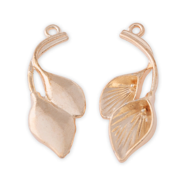 20 Gold  2.6*1.3 cm Charm Alloy Leafs Metal Pendant accessories Jewelry findings Diy Handmade Pendants